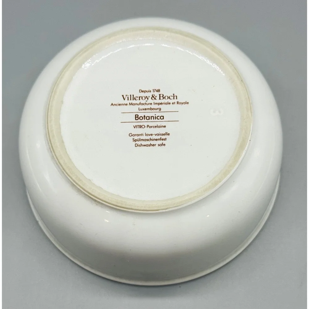 Villeroy Boch Botanica Fruit Bowl Sinapis Arvensis Wild Mustard Floral 5.25 inch